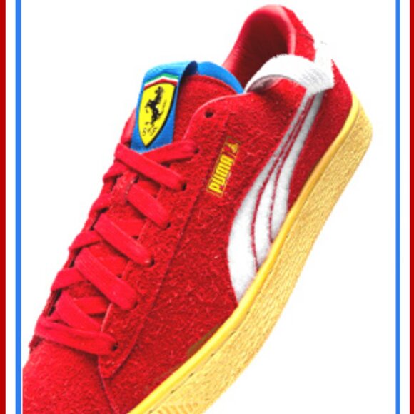 New Rare Men\'s Genuine Suede (Leather) Puma Ferrari Shoes With Special Features main image 7